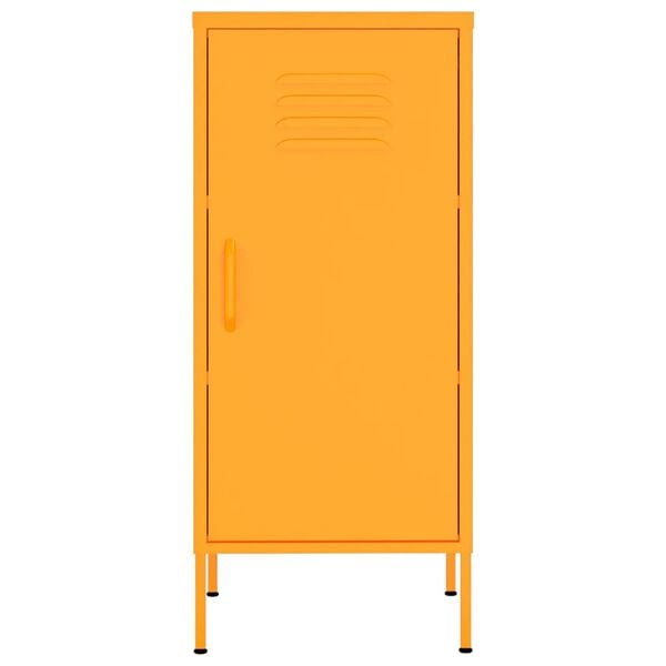vidaXL Storage Cabinet Mustard Yellow Steel Medium Storage Cabinet