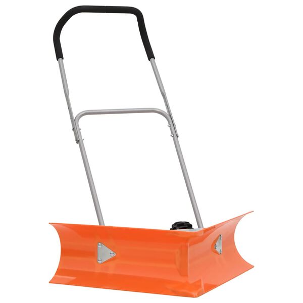 vidaXL Snow Shovel Orange, Silver, Black