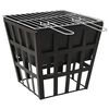vidaXL 2-in-1 Fire Pit and BBQ 13.4"x13.4"x18.9" Steel