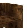 vidaXL Wall Shelf Smoked Oak Engineered Wood 39.4 in Wide Wall Shelf