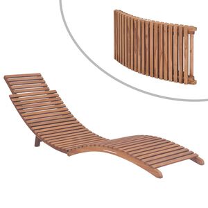 vidaXL Sunlounger Warm brown