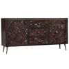 vidaXL Sideboard Multicolor Solid reclaimed wood 63.0 x 15.7 x 31.5 in