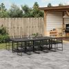 vidaXL Garden Dining Set Black