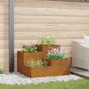 vidaXL Garden Planter Rusty 100 x 100 x 60 cm Weathering steel
