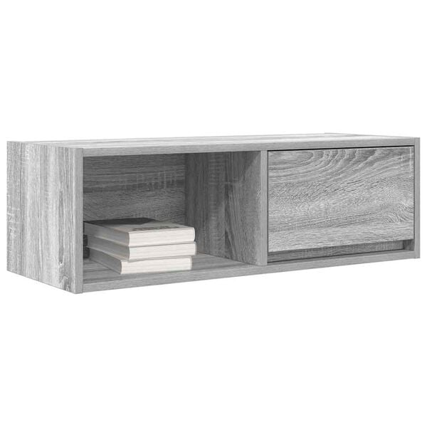 vidaXL TV Cabinet Set of 2 Grey Sonoma Engineered Wood Standard