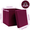 vidaXL Storage Box Set of 10 Dark Red Non-woven fabric (100% polyester)
