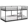 vidaXL Bunk Bed Black Steel, Mesh Fabric 39.4 x 78.7 in Bunk Bed