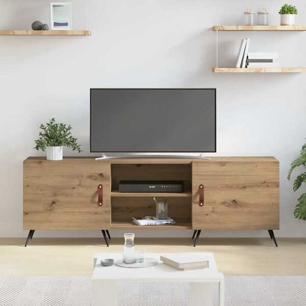 vidaXL TV Cabinet Artisan oak 59.06 x 11.81 x 19.69 in Engineered wood