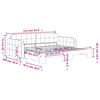 vidaXL Daybed With Trundle Light grey