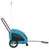 vidaXL Pet Bike Trailer Blue Oxford fabric, Iron, PVC Small Durable