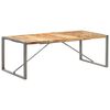 vidaXL Dining Table Brown and Grey Rough Mango Wood and Steel Large