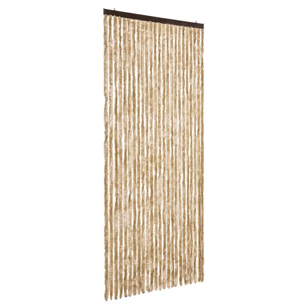 vidaXL Fly Curtain Beige 39.4x90.6" Chenille