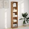 vidaXL Bookcase Artisian Oak Engineered Wood Tall Bookcase Rectangular