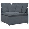 vidaXL Modular Sofa Dark Grey Velvet (100% polyester) Oversized Modular