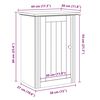 vidaXL Bathroom Wall Cabinet Gray Solid pine, engineered wood, metal