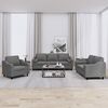 vidaXL Sofa Set Dark grey Fabric (100% polyester), metal, textilene, plywood