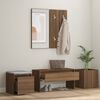 vidaXL Hallway Furniture Set Brown Oak Engineered Wood Standard