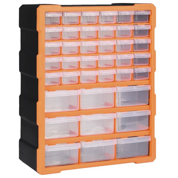 vidaXL Multi-drawer Organizer with 39 Drawers 15"x6.3"x18.5"
