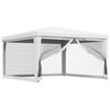 vidaXL Party Tent with 4 Mesh Sidewalls 13.1'x13.1' White