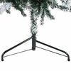 vidaXL Artificial Half Christmas Tree Green and white PVC, Steel 94.5 in