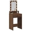 vidaXL Dressing Table Brown 19.69 x 16.14 x 55.12 in Engineered Wood