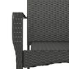 vidaXL Garden Chair Set of 4 Black frame, Cream white cushion PE rattan