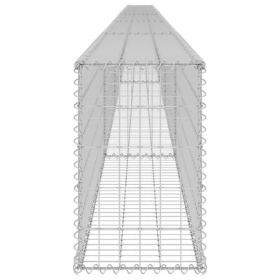 vidaXL Gabion Wall with Covers Galvanized Steel 354.3"x11.8"x19.7"