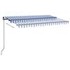 vidaXL Retractable Awning Blue and White