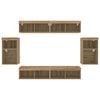 vidaXL TV Cabinet Set Wall-mounted 8 pcs Artisan oak Engineered wood