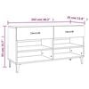 vidaXL Shoe Cabinet Sonoma Oak 40.2x13.8x21.7" Engineered Wood