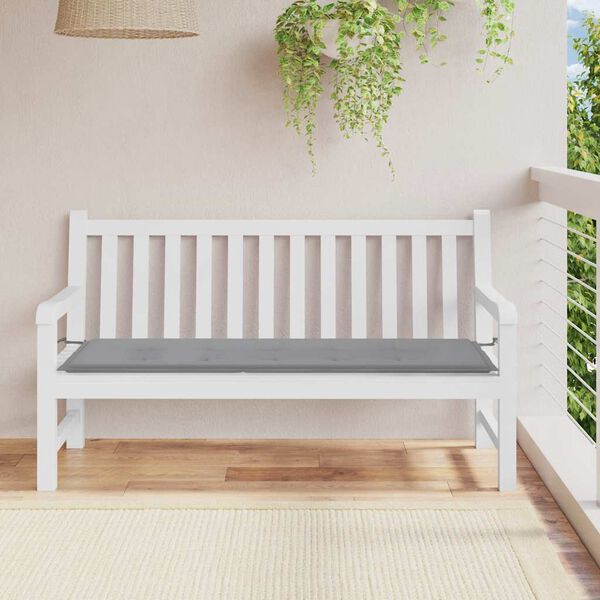 vidaXL Garden Bench Cushion Gray Oxford fabric (100% polyester)