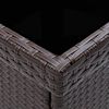 vidaXL Garden Dining Set Poly rattan: Brown, Cushion: Cream white