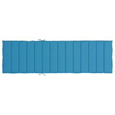 vidaXL Sun Lounger Cushion Blue 78.7"x27.6"x1.2" Fabric