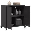 vidaXL Sideboard Black Cold-rolled steel Medium Sideboard Rectangular