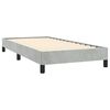 vidaXL Bed Frame Light Gray Velvet, Plywood, Engineered Wood Twin