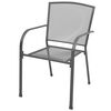 vidaXL Garden Chair Set Anthracite Powder-coated steel Medium Stackable