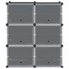 vidaXL Storage Cube Organizer Black Polypropylene 33.3 x 12.4 x 36.8 in