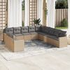 vidaXL Garden Sofa Set Beige, Light Grey