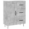 vidaXL Highboard Concrete Gray Engineered Wood and Metal Large Highboard
