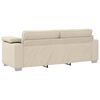 vidaXL Sofa 2 pcs Beige Linen-blend Fabric