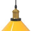 vidaXL Pendant Lamp Gloss Yellow Metal Medium Height-Adjustable