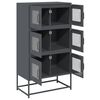 vidaXL Highboard Anthracite Cold-rolled steel 26.8 x 15.4 x 48.4 in