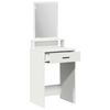 vidaXL Dressing Table White 19.69 x 16.14 x 55.12 in Engineered Wood