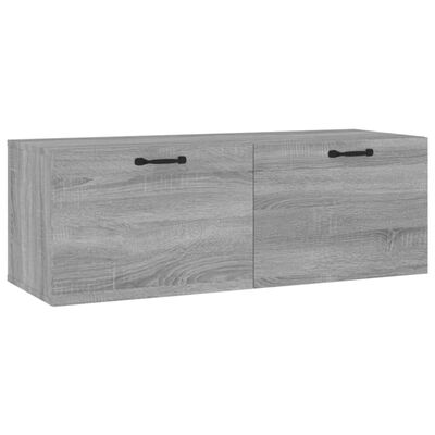 vidaXL Wall Cabinet Gray Sonoma 39.4"x14.4"x13.8" Engineered Wood