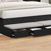 vidaXL Bed Drawers Black Oak 59.06 x 14.37 x 6.50 in Engineered Wood