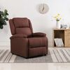 vidaXL Recliner Chair Brown Fabric Standard Adjustable Footrests