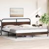 vidaXL Bed Frame Brown Oak Steel Double Bed Bed Frame Rectangular