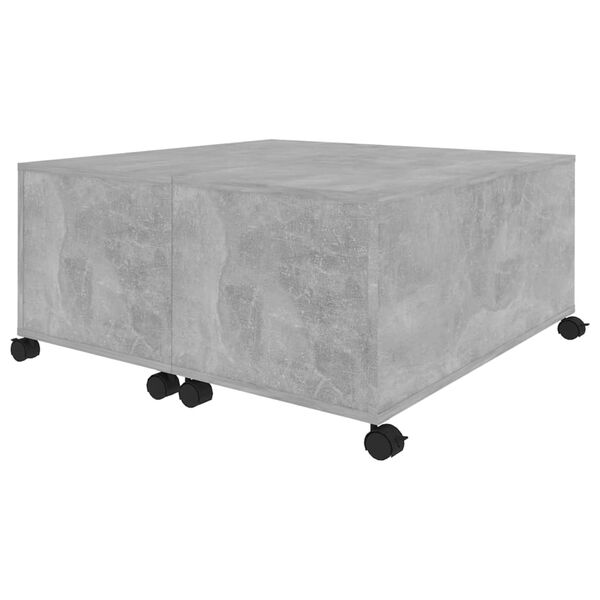 vidaXL Coffee Table Concrete Grey Engineered Wood Medium Extendable