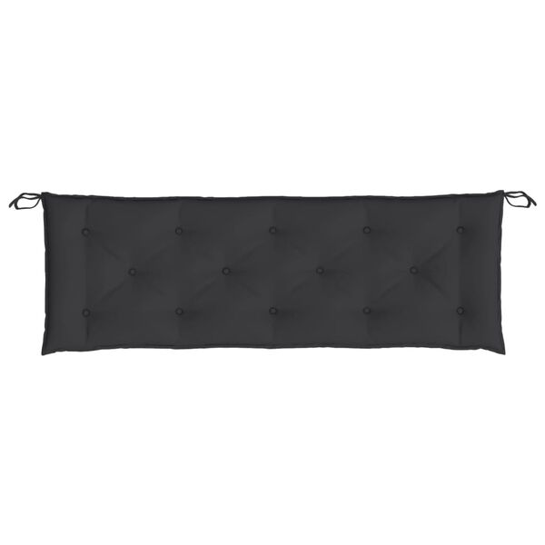 vidaXL Garden Bench Cushion Black Oxford fabric 59.1 x 19.7 x 2.8 in