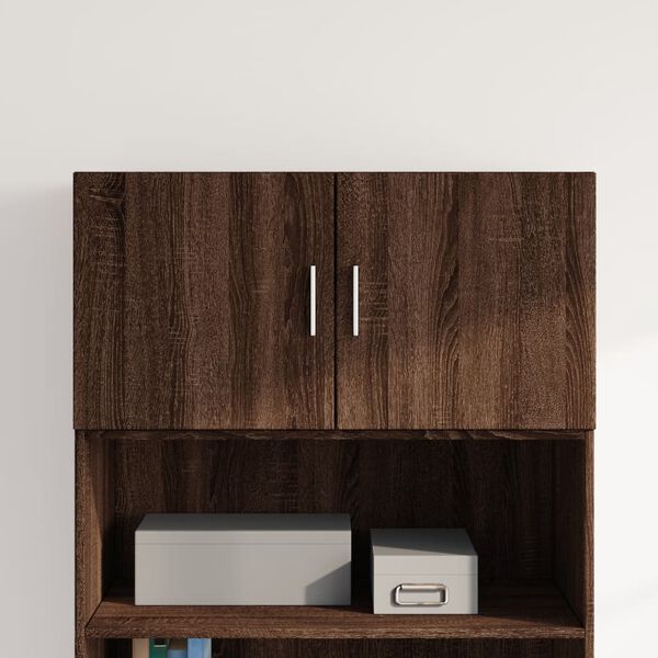vidaXL Wall Cabinet Brown Oak Engineered Wood Medium Cabinet